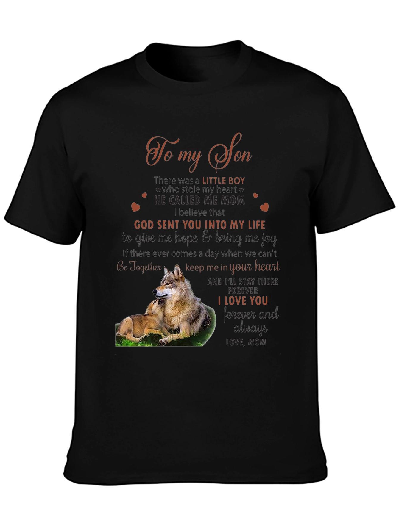 To My Son Wolf Graphic Tee