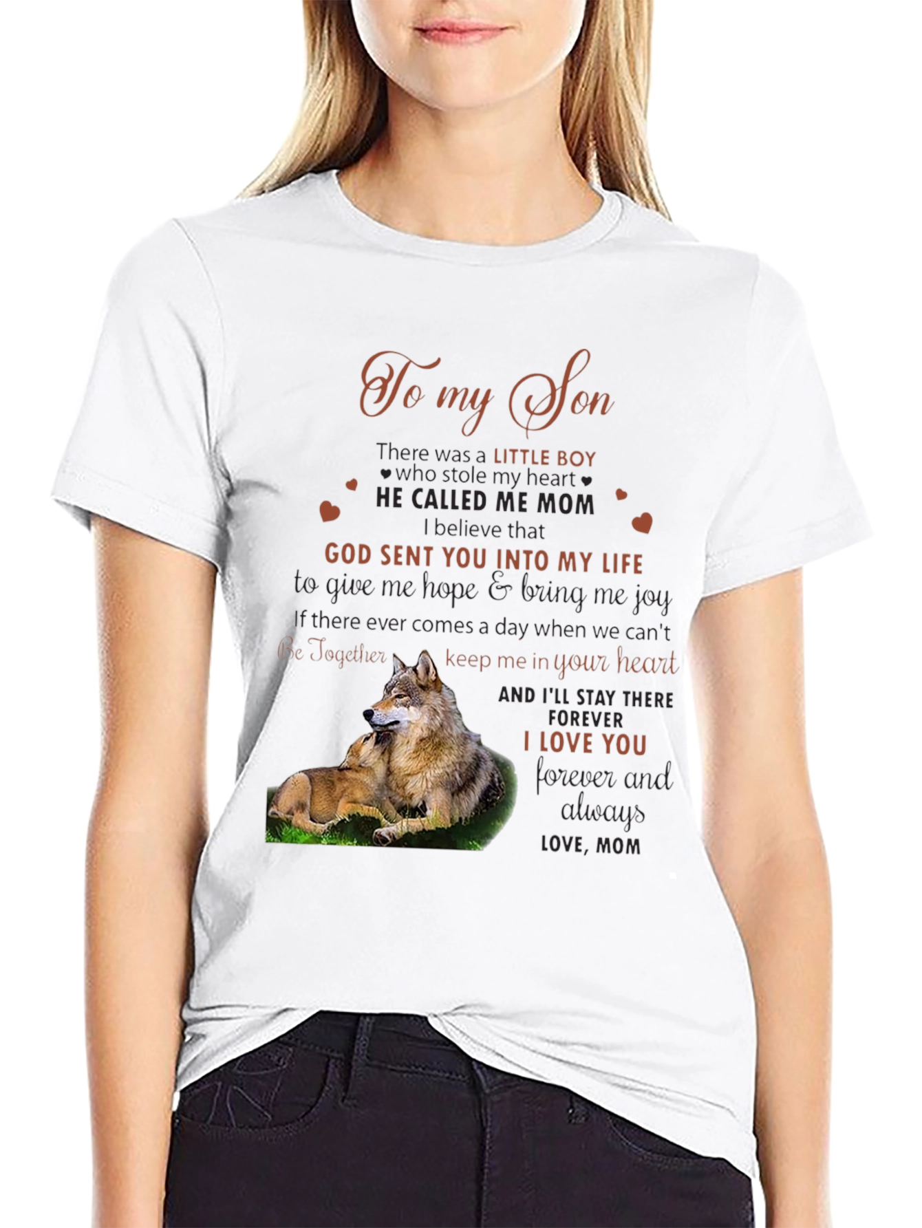 To My Son Wolf Graphic Tee