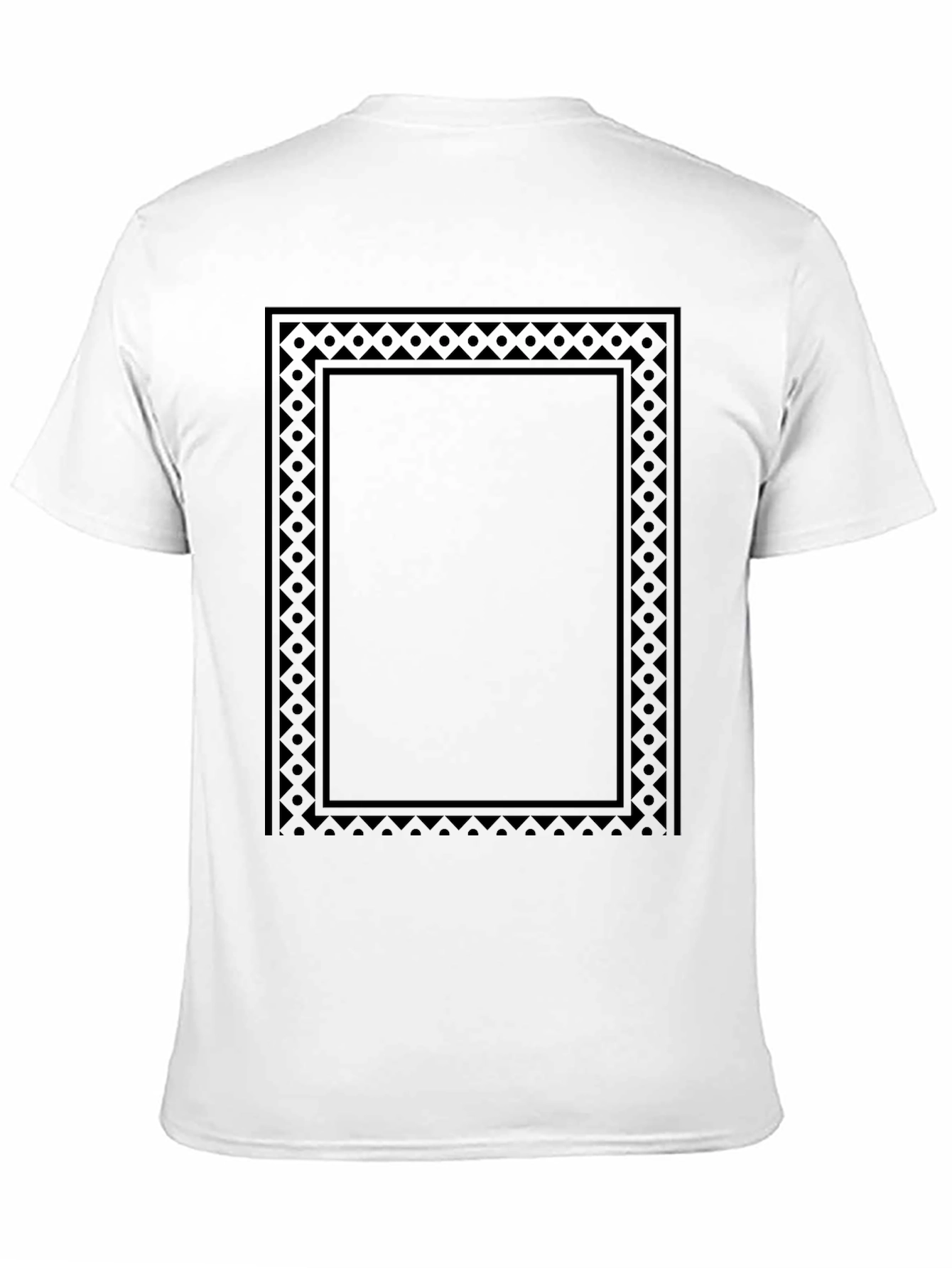 Stylish Black Graphic Tee with Framed Design