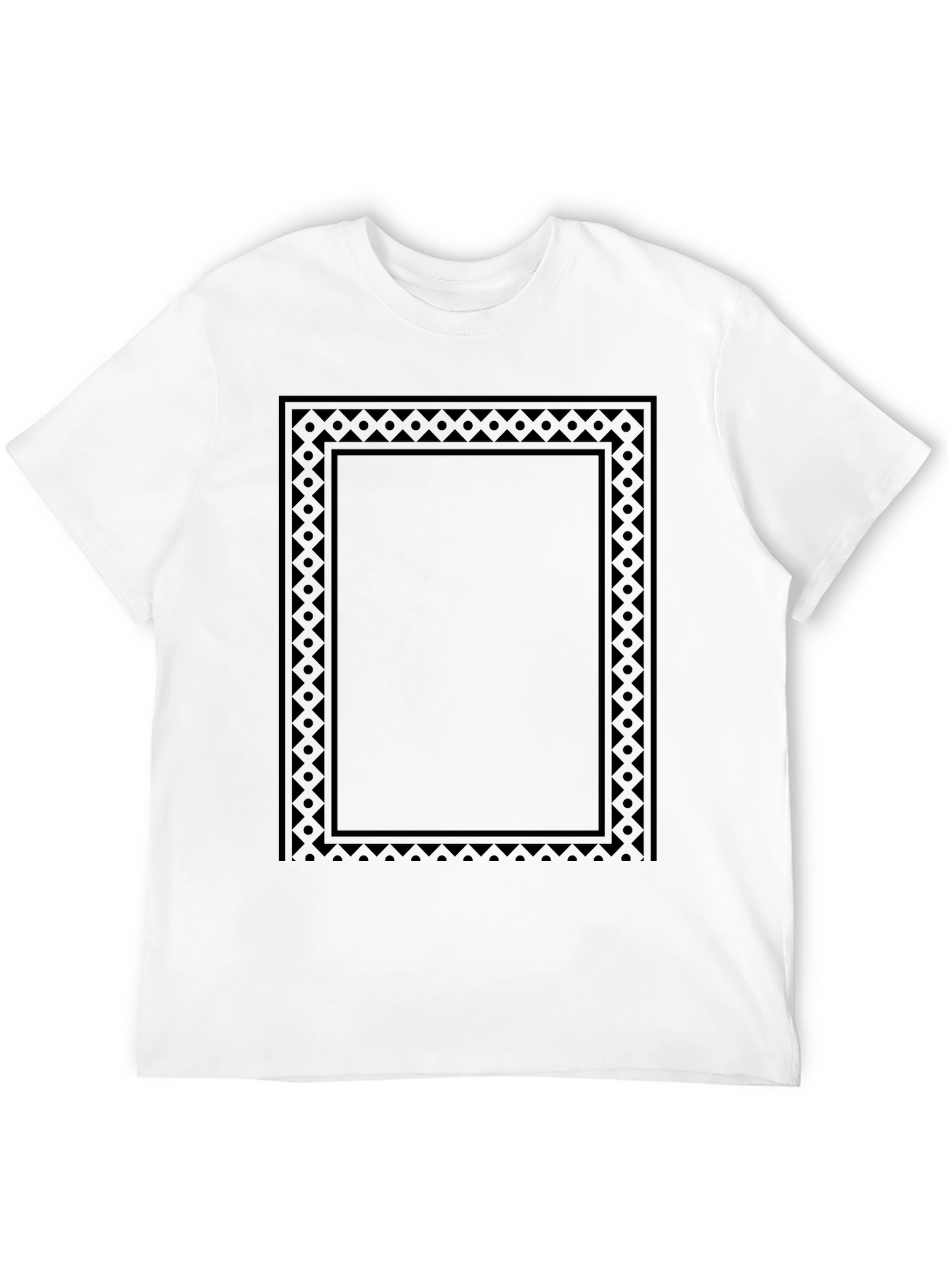 Stylish Black Graphic Tee with Framed Design