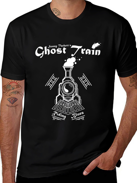 Ghost Train Riding Blues Black T-Shirt