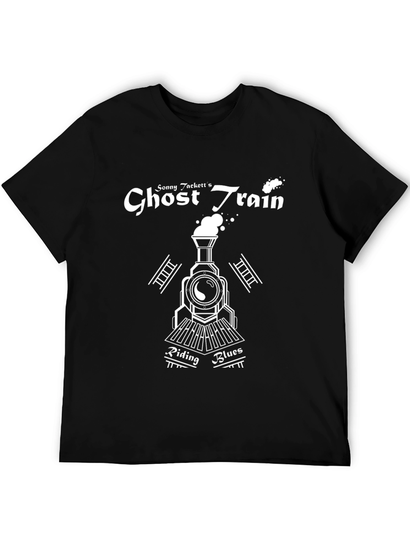 Ghost Train Riding Blues Black T-Shirt