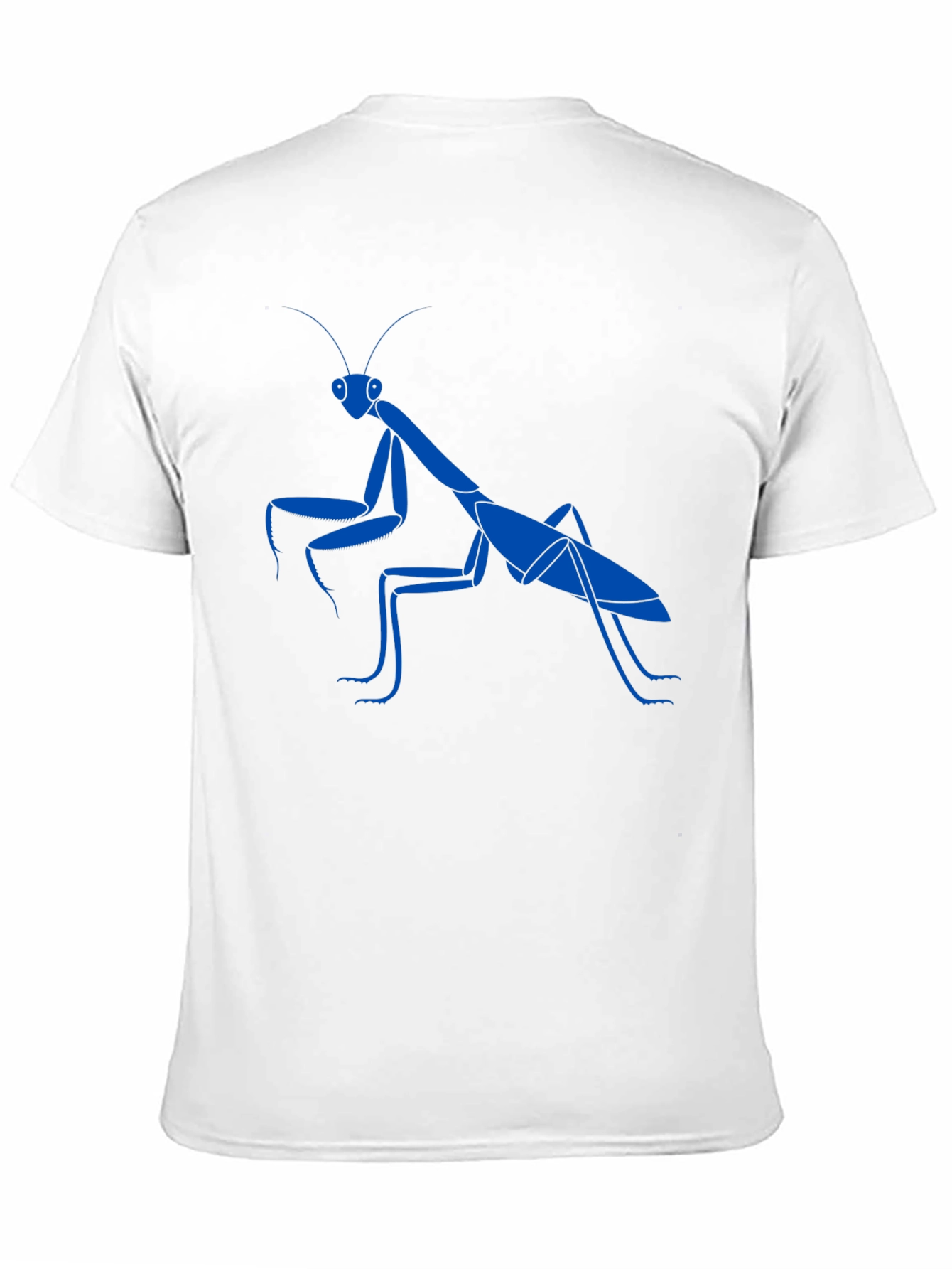 Blue Praying Mantis Graphic Tee - Cool Insect Shirt