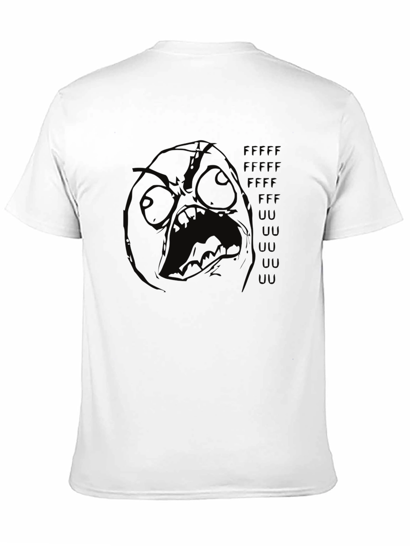 Rage Face Meme T-Shirt - Black Crew Neck