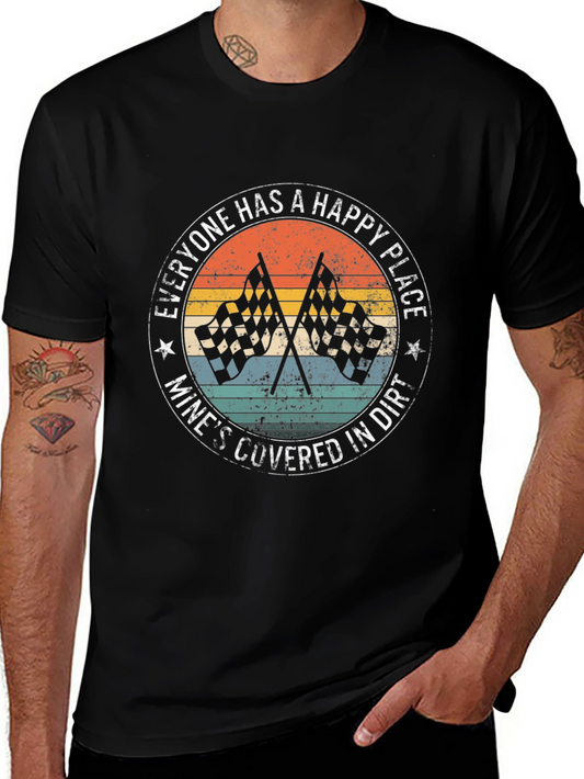 Happy Place Covered in Dirt Racing T-Shirt