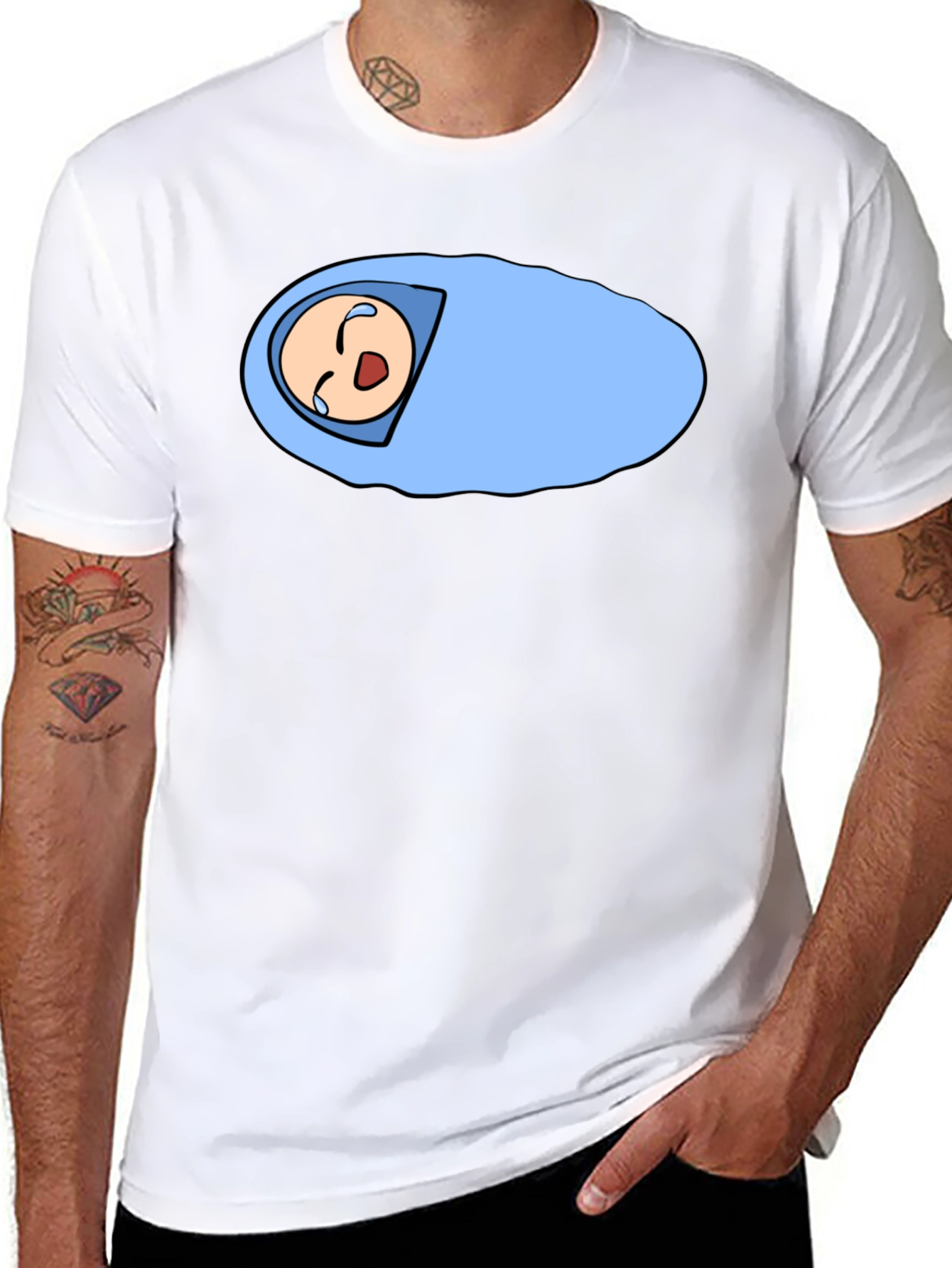 Cartoon Baby T-Shirt - Black Unique Design
