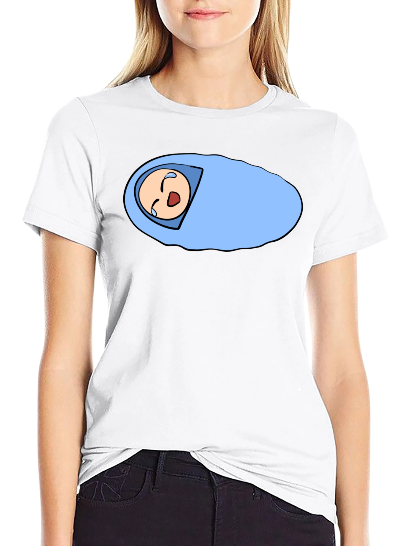 Cartoon Baby T-Shirt - Black Unique Design
