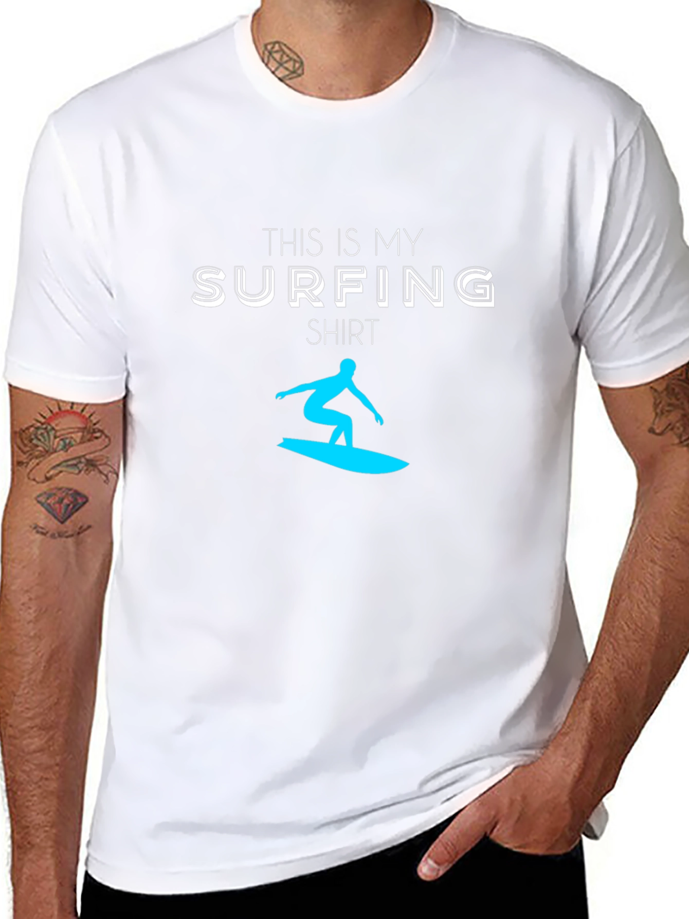 Surfing Shirt - Mens Black Tee