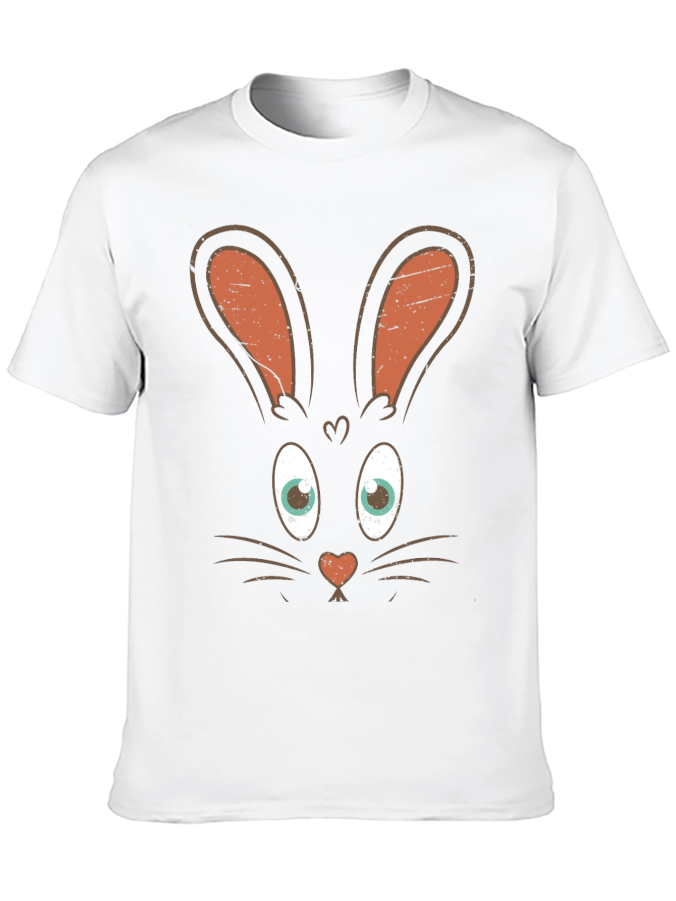 Bunny Face Graphic Tee - Easter Fun