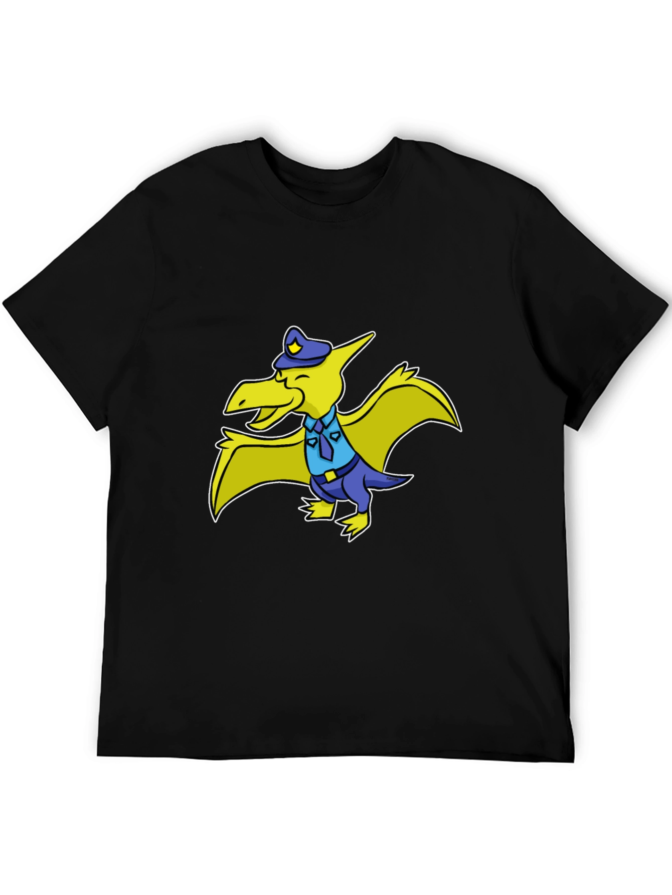 Police Pterodactyl T-Shirt - Funny Cartoon Dino Tee