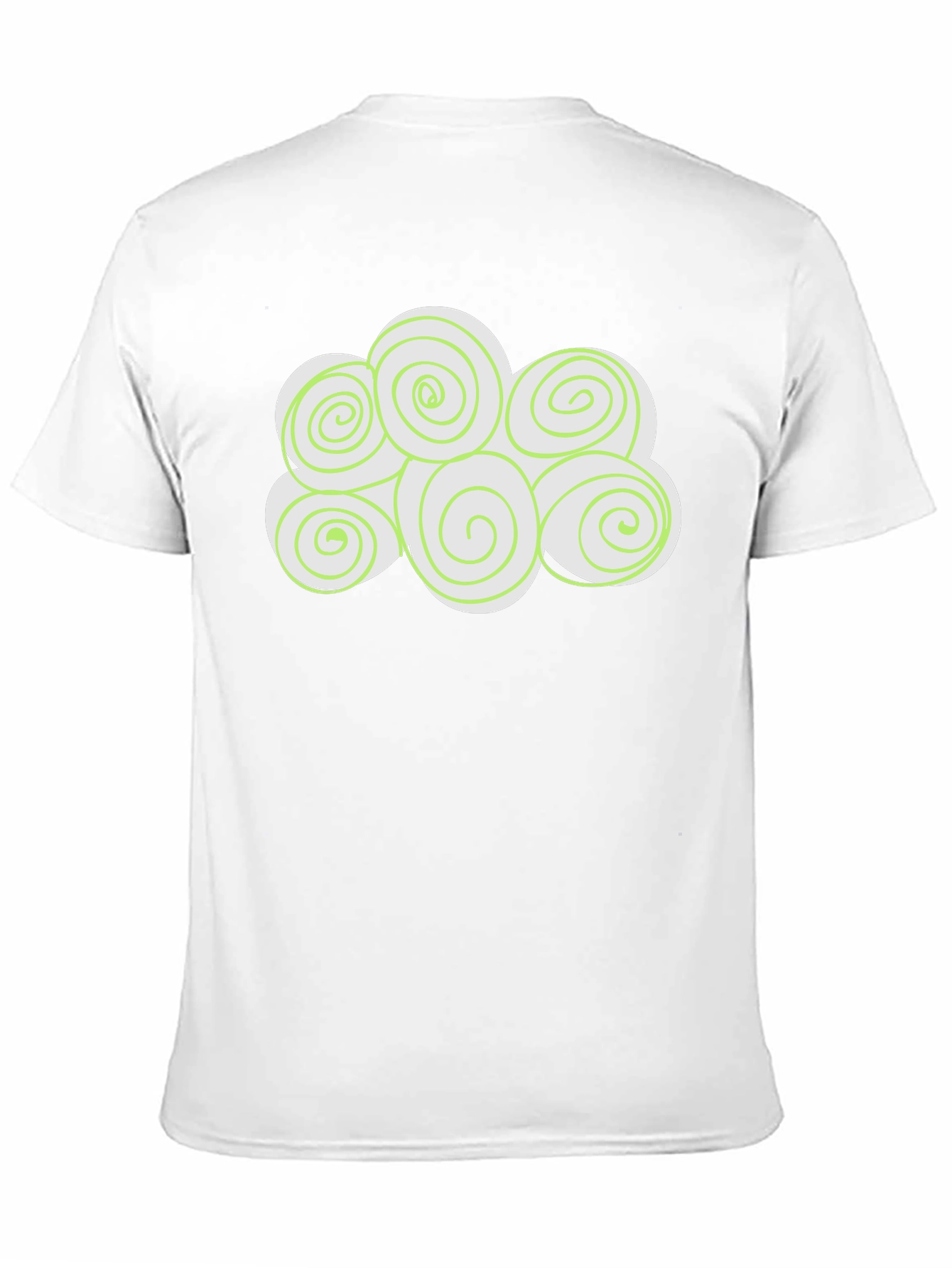 Swirl Cloud Graphic Tee - Soft Black Cotton T-Shirt