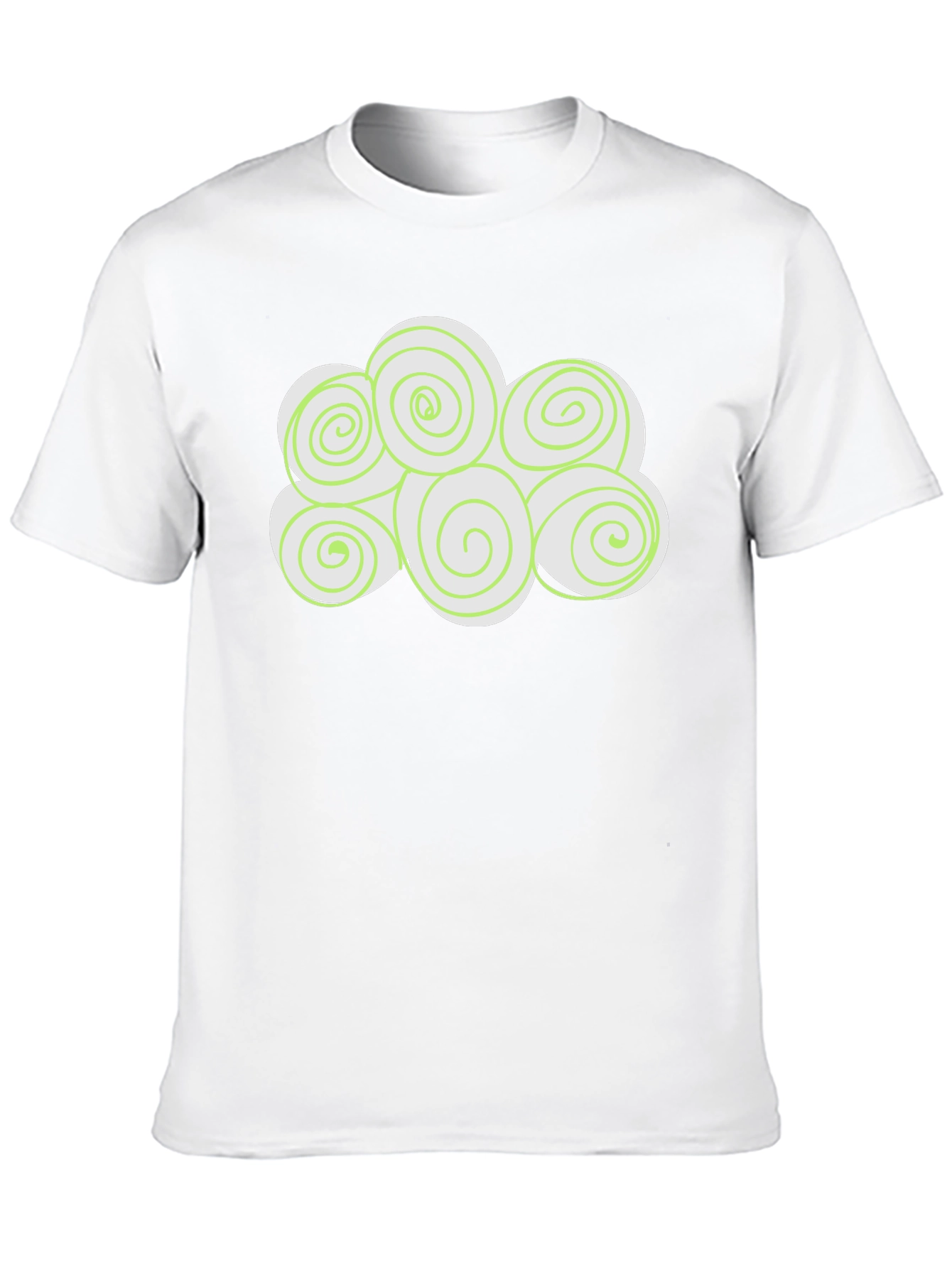 Swirl Cloud Graphic Tee - Soft Black Cotton T-Shirt