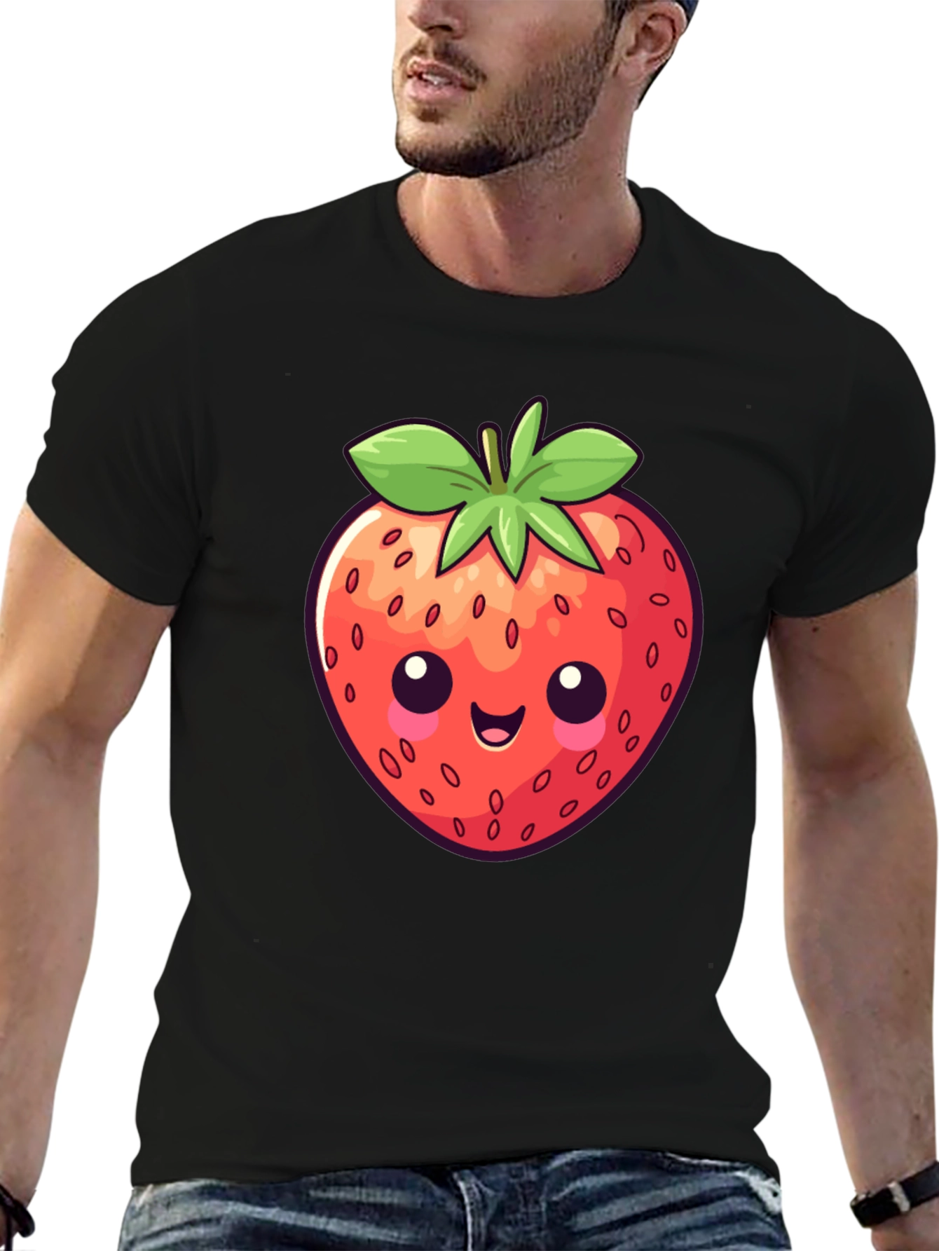 Cute Strawberry Graphic Tee - Fun Casual Wear