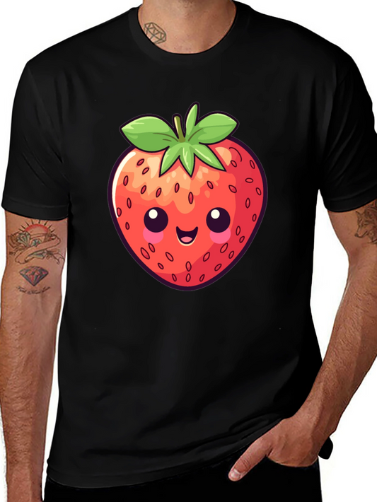 Cute Strawberry Graphic Tee - Fun Casual Wear