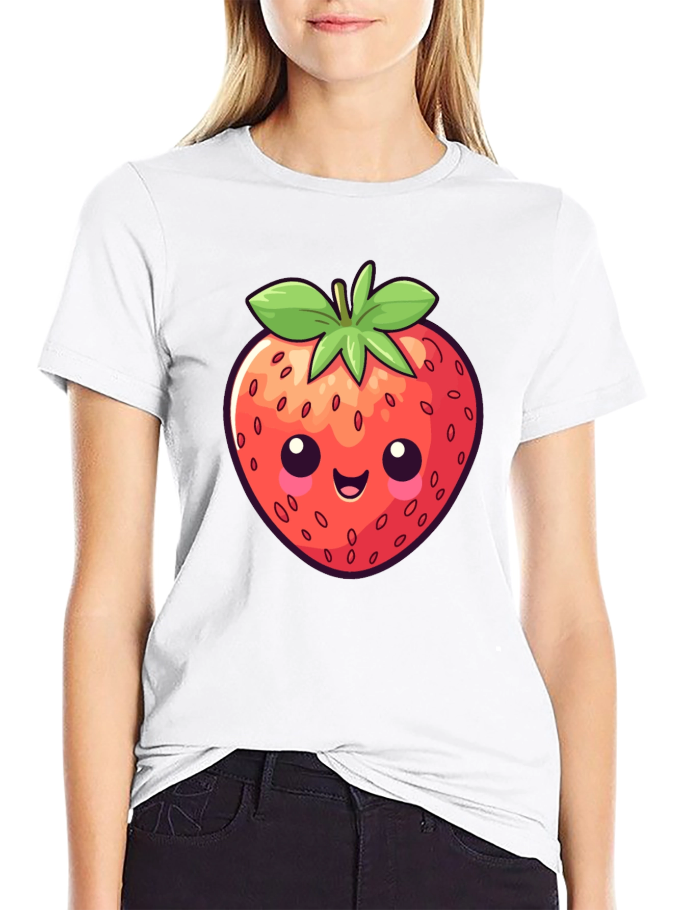 Cute Strawberry Graphic Tee - Fun Casual Wear