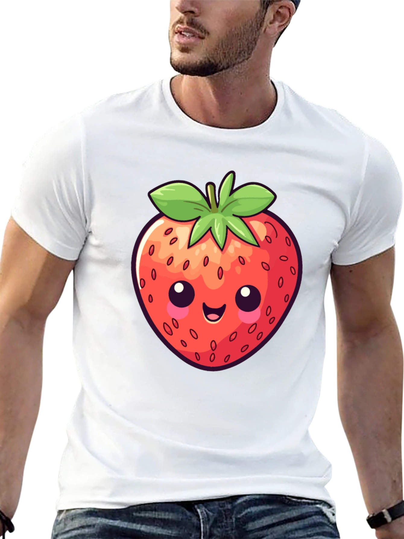 Cute Strawberry Graphic Tee - Fun Casual Wear