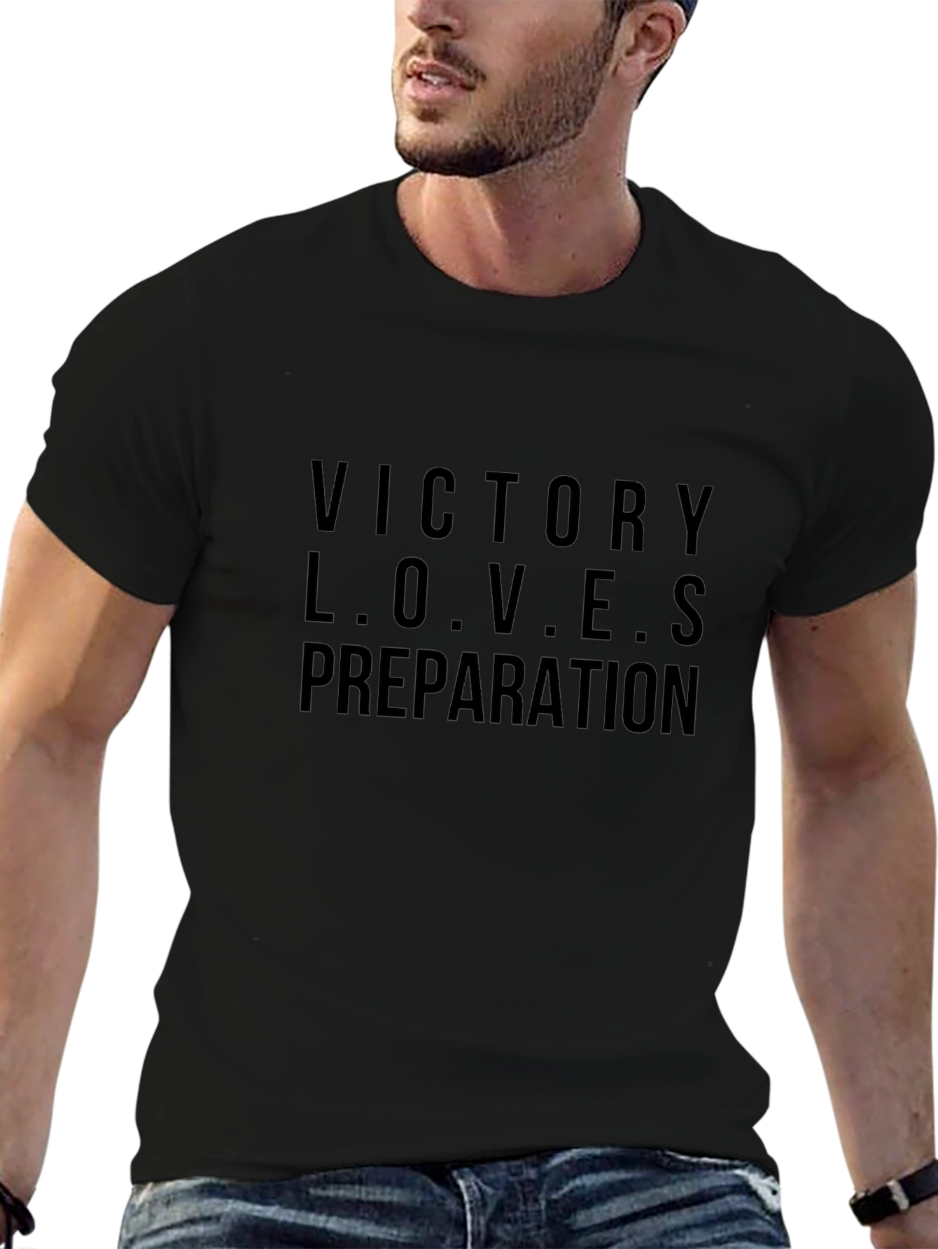 Victory Loves Preparation Black T-Shirt