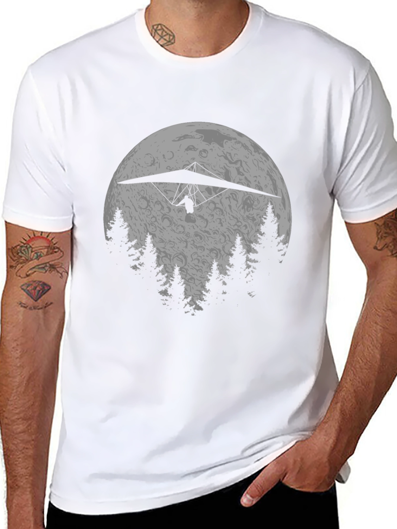 Hang Gliding Moon T-Shirt