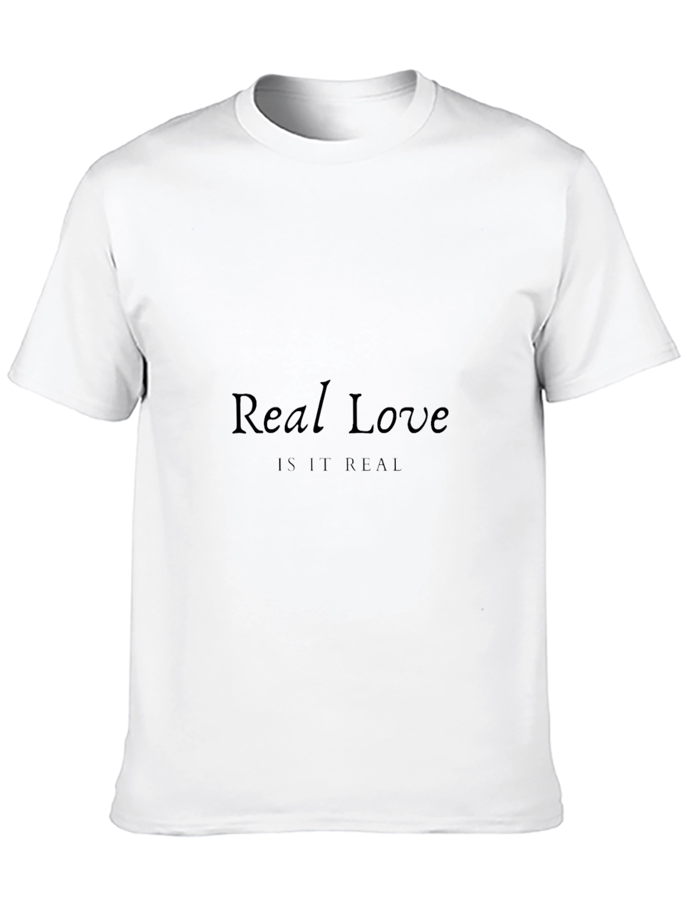 Real Love Graphic Black T-Shirt for Men