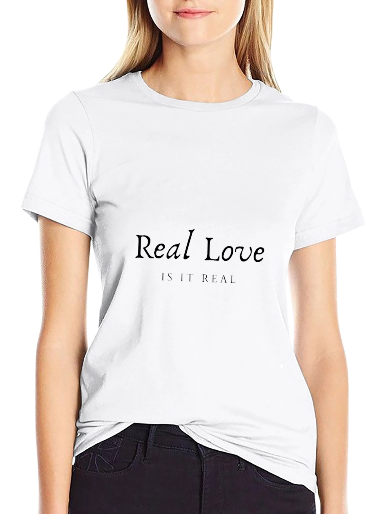 Real Love Graphic Black T-Shirt for Men