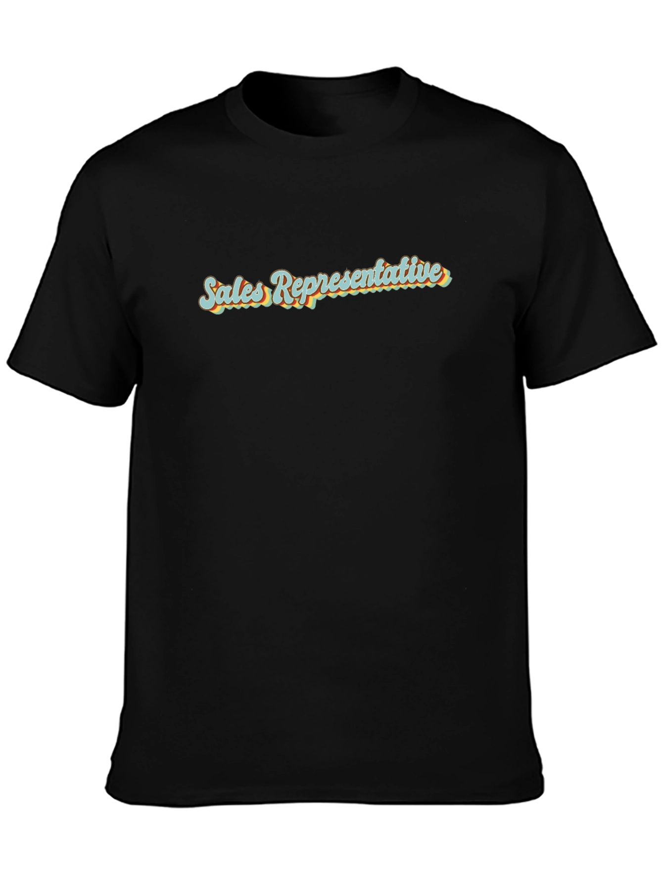 Retro Sales Representative Black T-Shirt