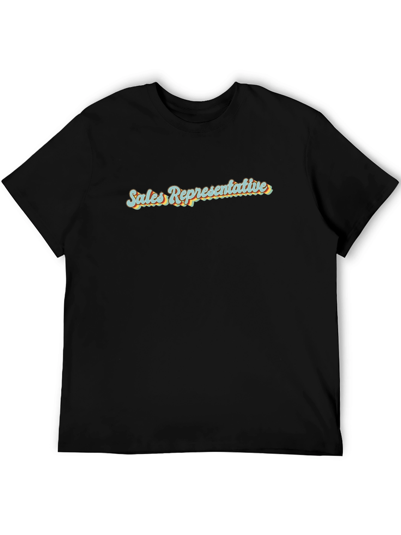 Retro Sales Representative Black T-Shirt