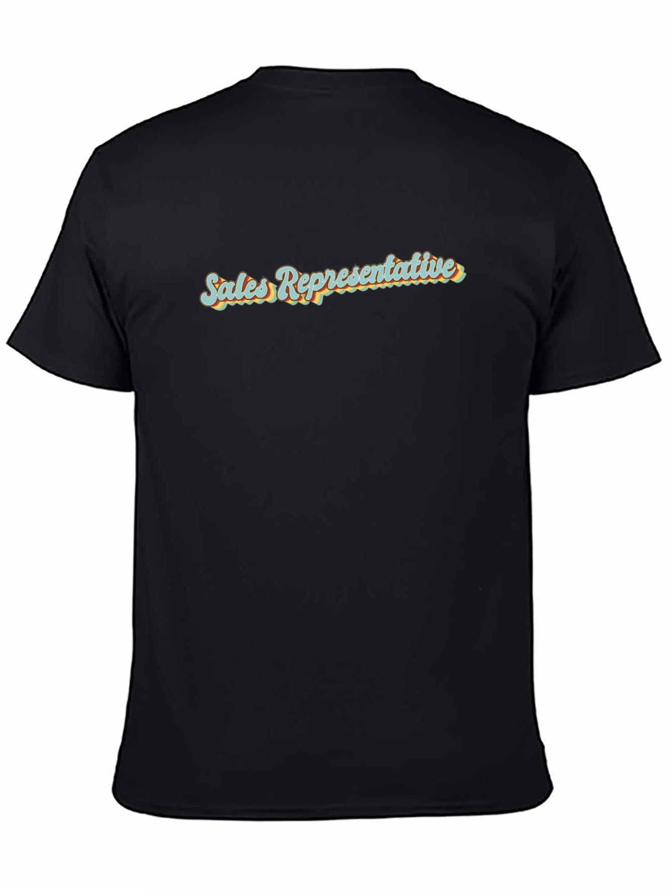 Retro Sales Representative Black T-Shirt