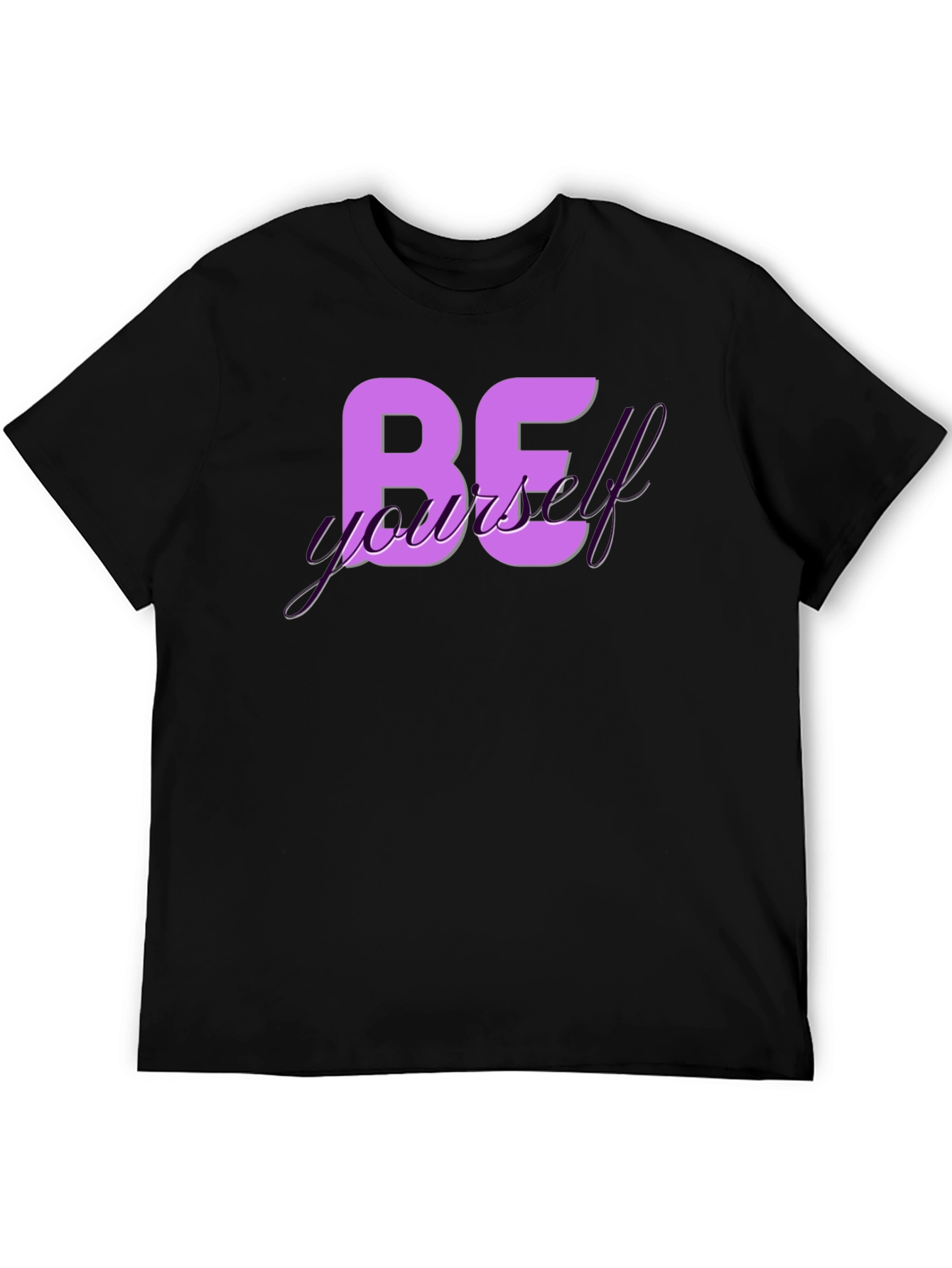 Be Yourself Graphic Tee - Trendy Black T-Shirt