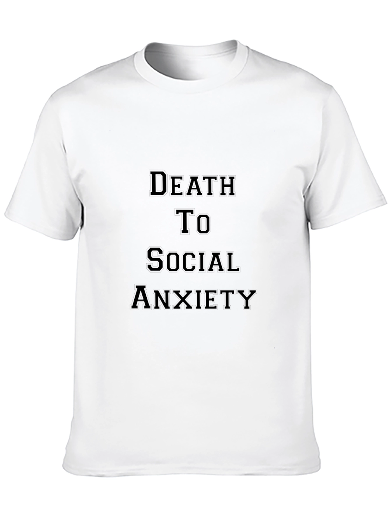 Death To Social Anxiety Graphic T-Shirt - Black