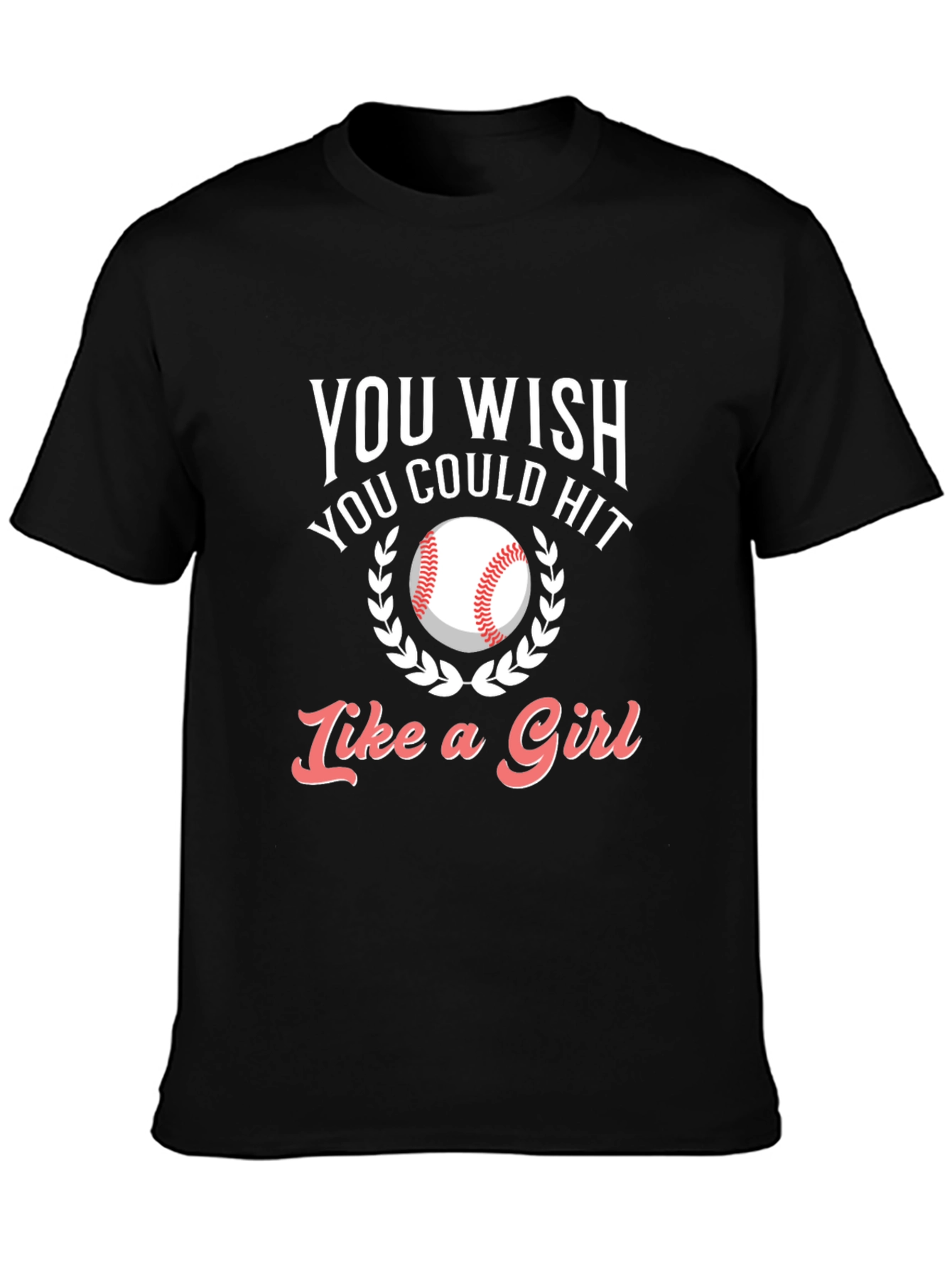 Baseball Hit Like A Girl T-Shirt