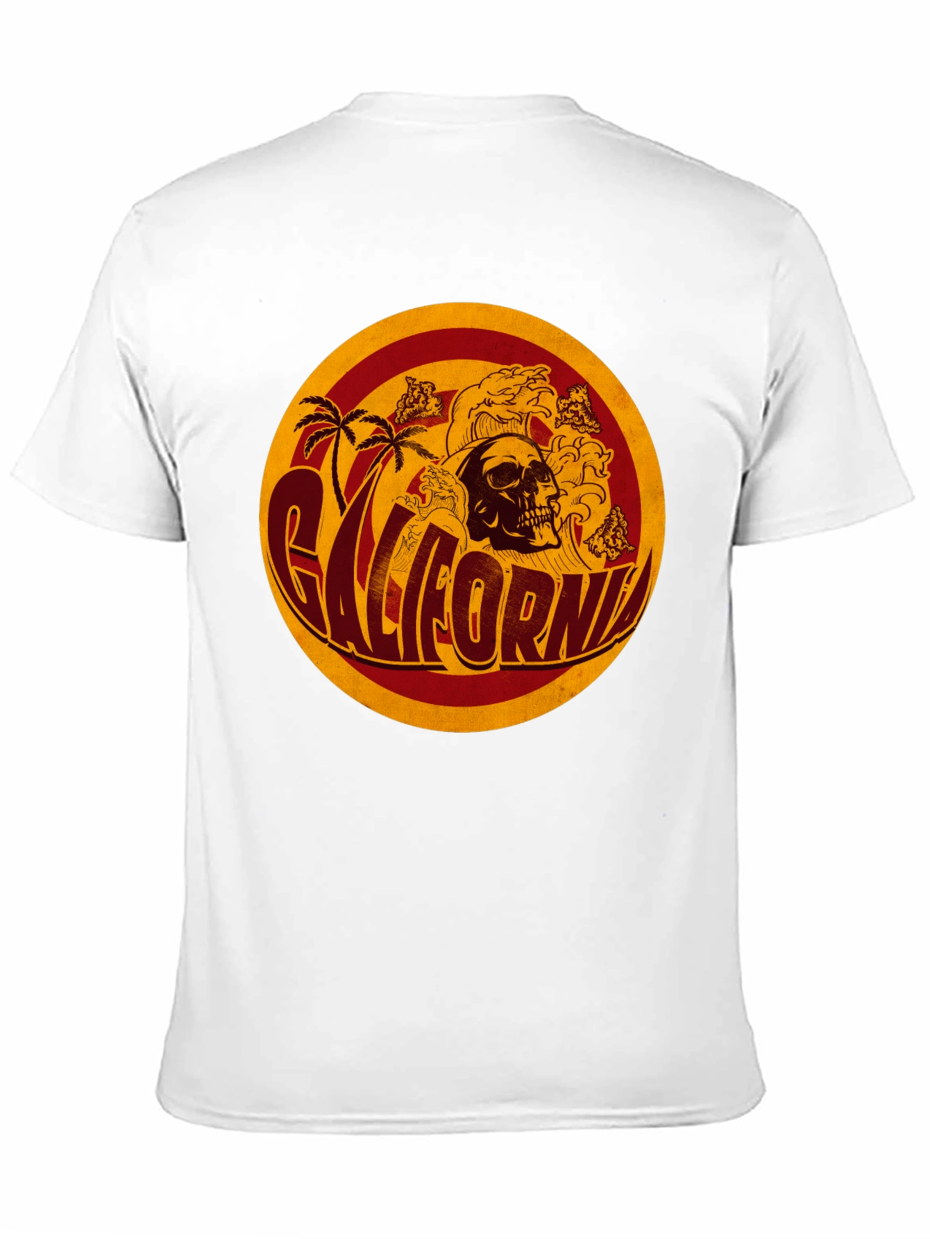California Skull Graphic T-Shirt - Retro Style