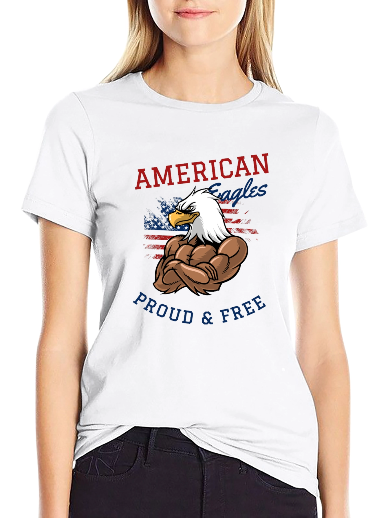 American Eagles T-Shirt - Proud & Free Patriotic Tee