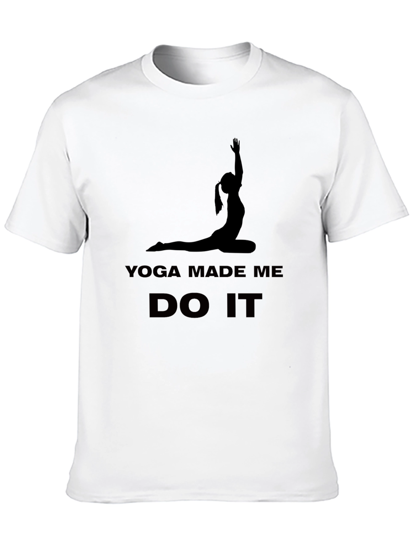 Yoga Made Me Do It Graphic T-Shirt - Black