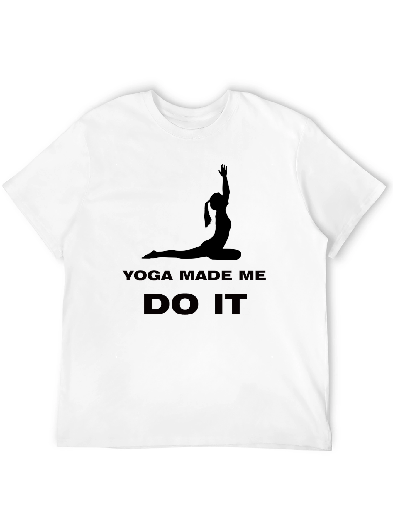 Yoga Made Me Do It Graphic T-Shirt - Black