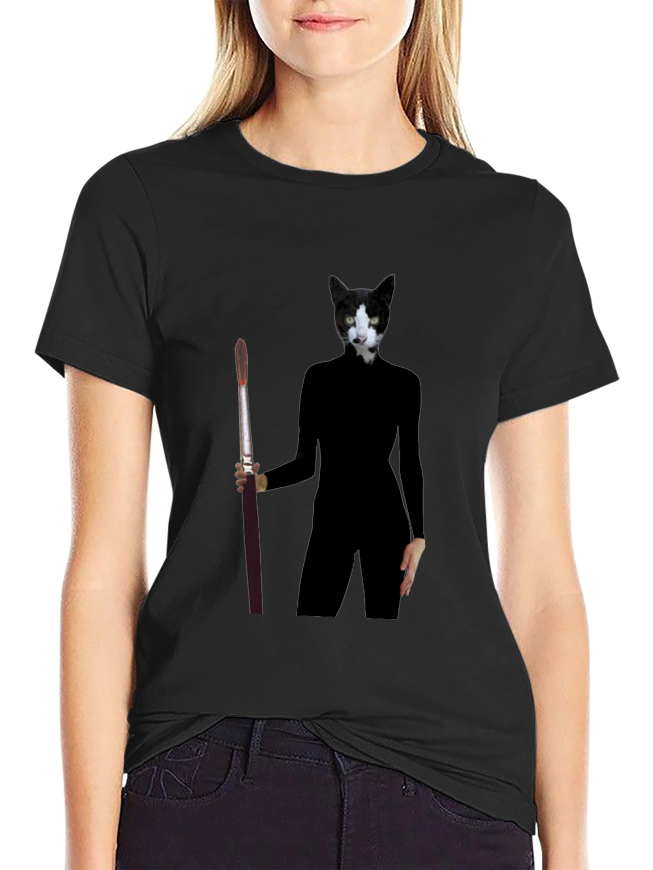 Cat Artist T-Shirt - Unique Graphic Tee