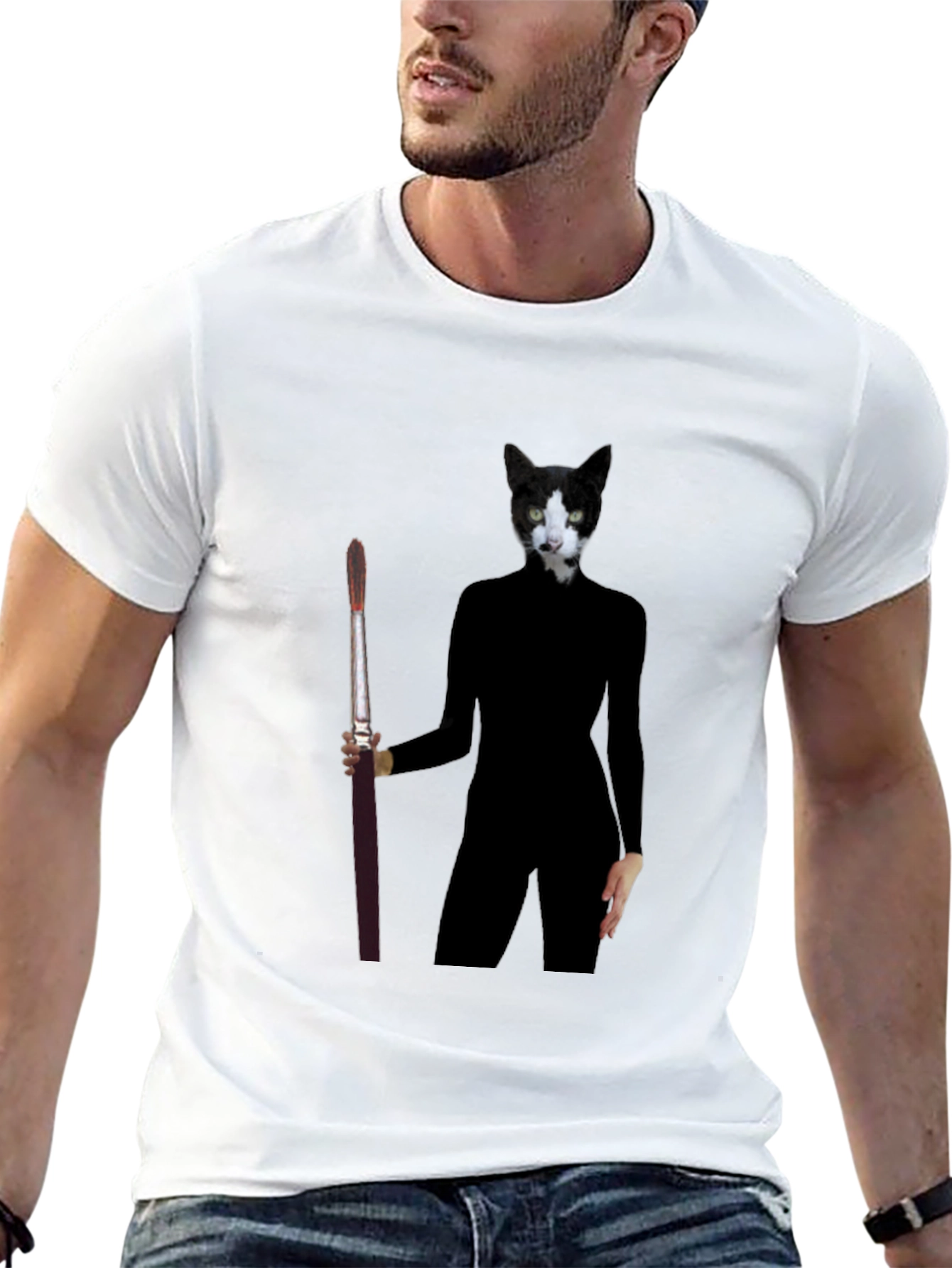 Cat Artist T-Shirt - Unique Graphic Tee