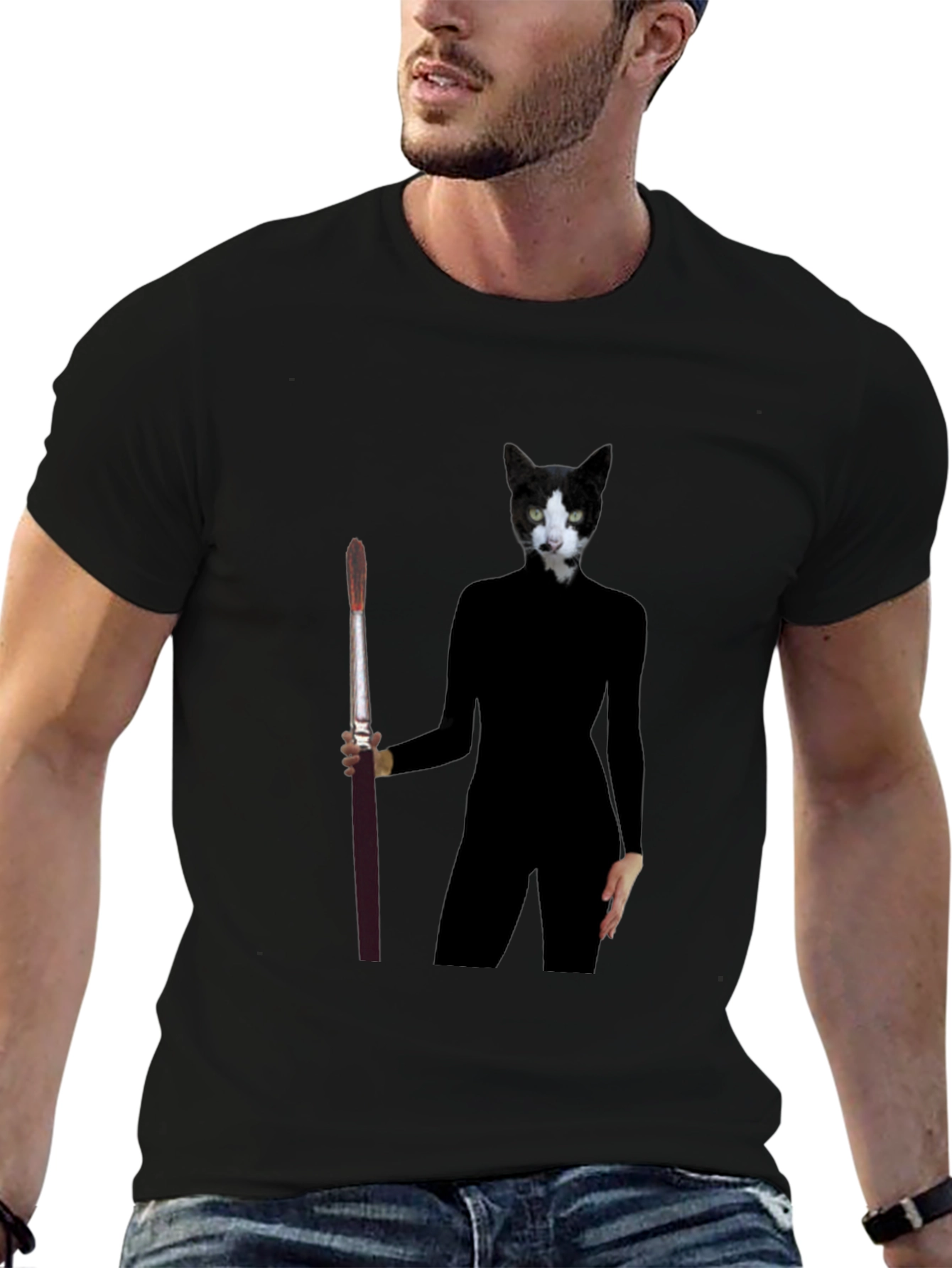 Cat Artist T-Shirt - Unique Graphic Tee