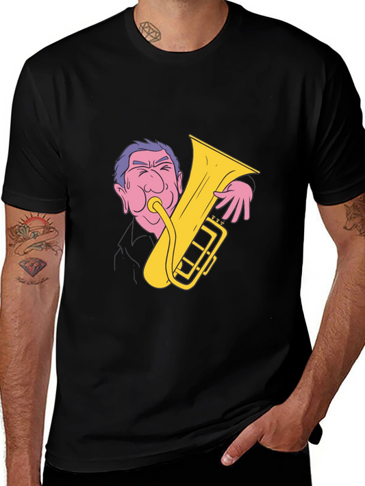 Man Playing Tuba Graphic T-Shirt
