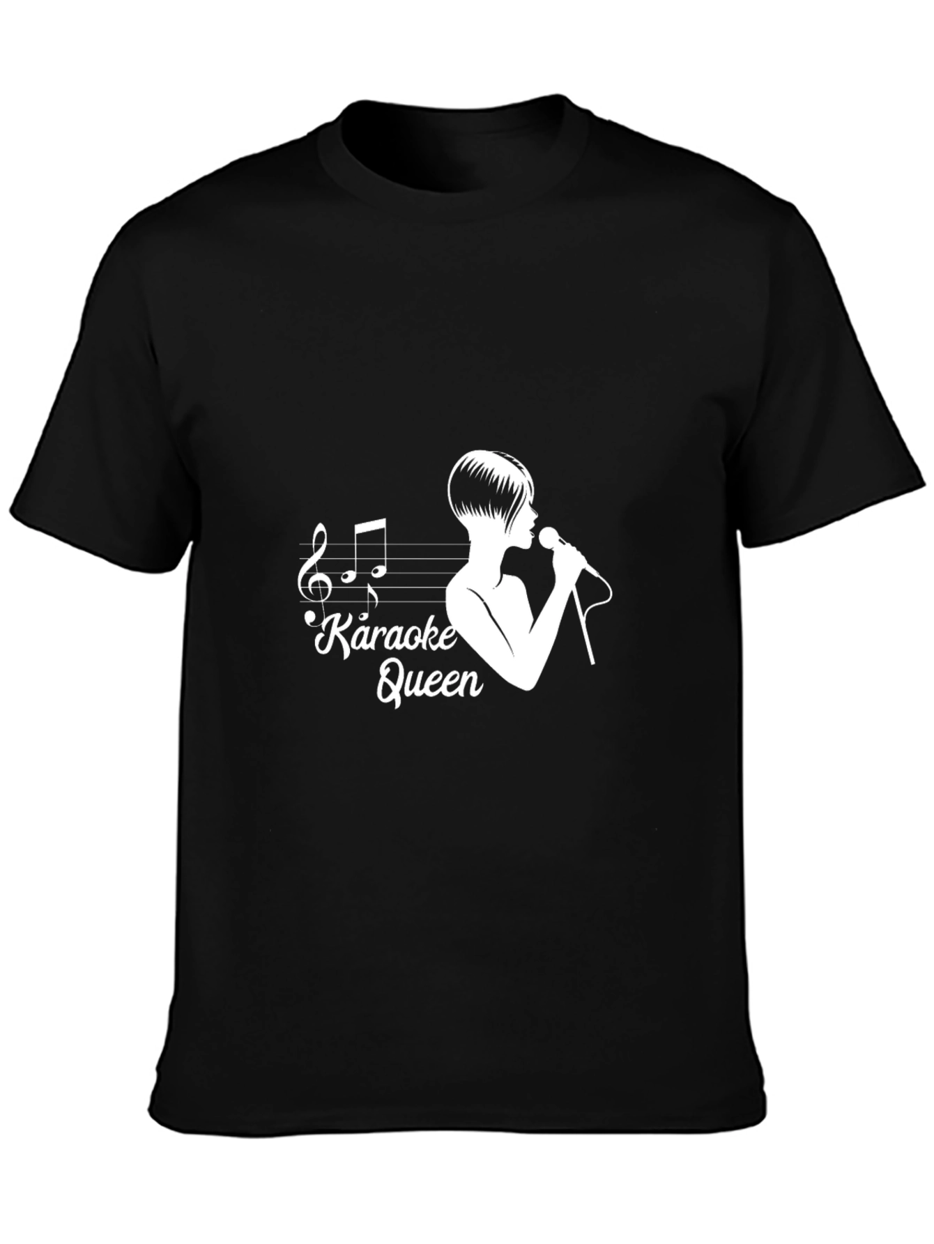 Karaoke Queen Graphic Tee - Music Lover T-Shirt