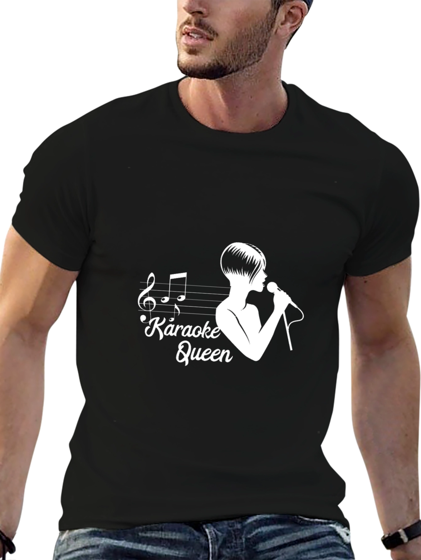 Karaoke Queen Graphic Tee - Music Lover T-Shirt