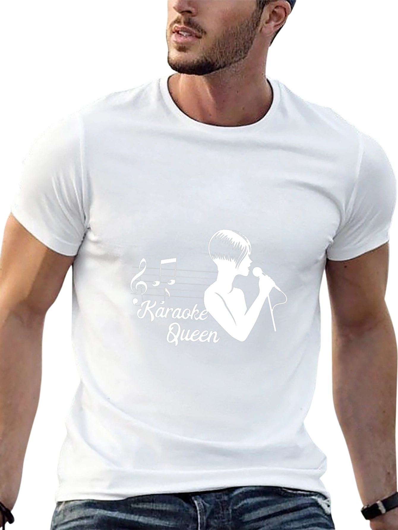 Karaoke Queen Graphic Tee - Music Lover T-Shirt