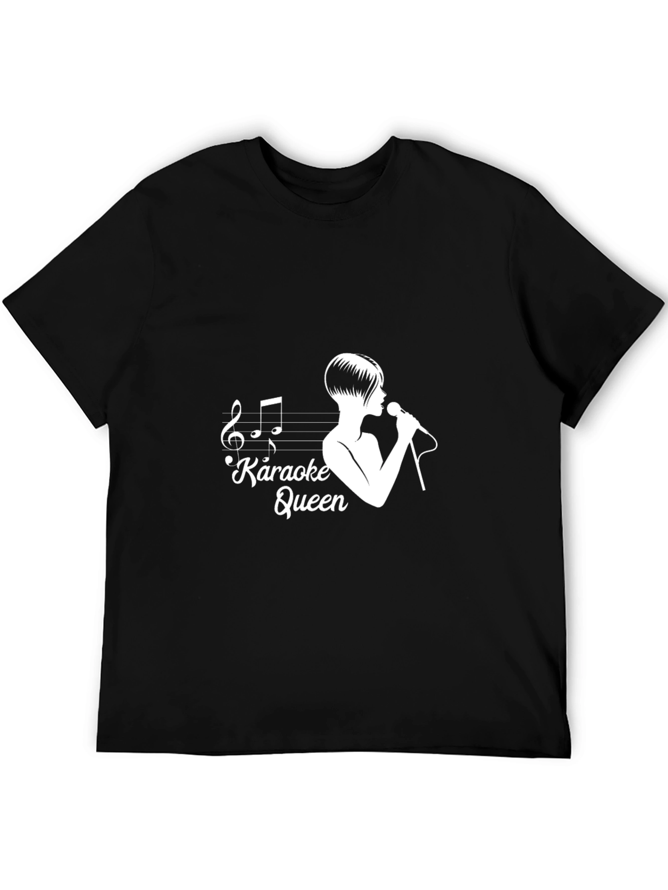 Karaoke Queen Graphic Tee - Music Lover T-Shirt