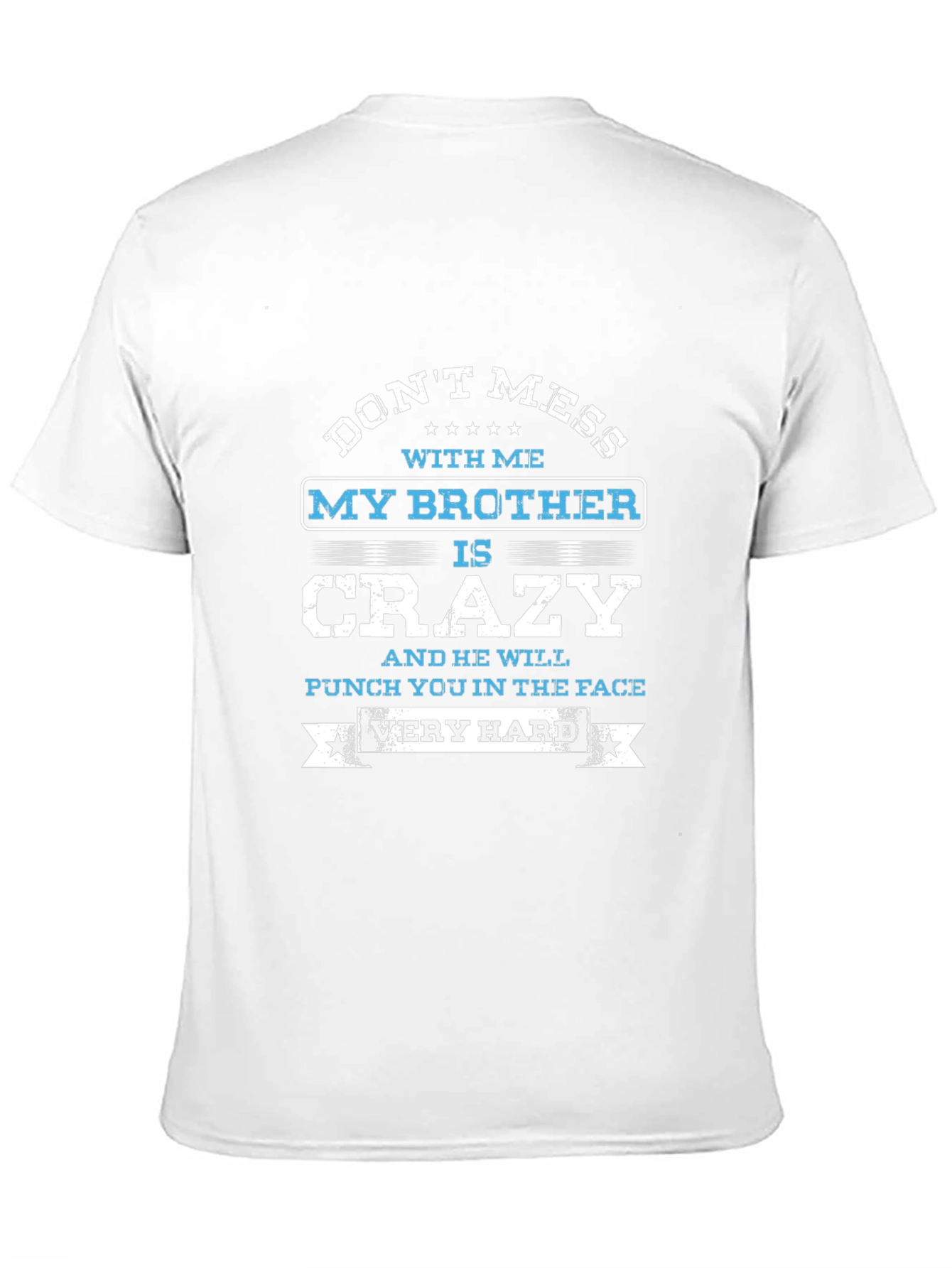 Funny Brother Crazy Graphic T-Shirt - Black