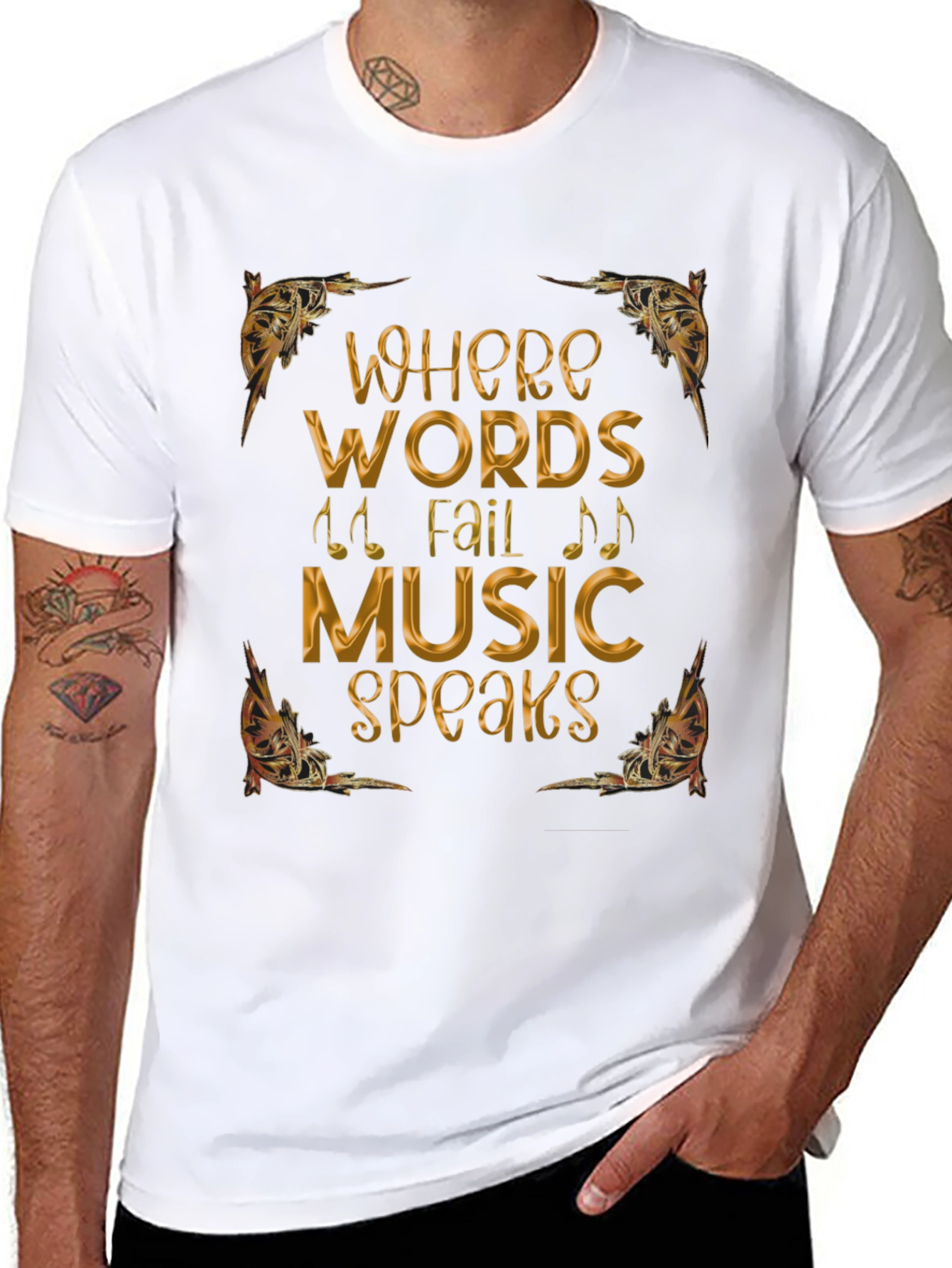 Where Words Fail Music Speaks T-Shirt