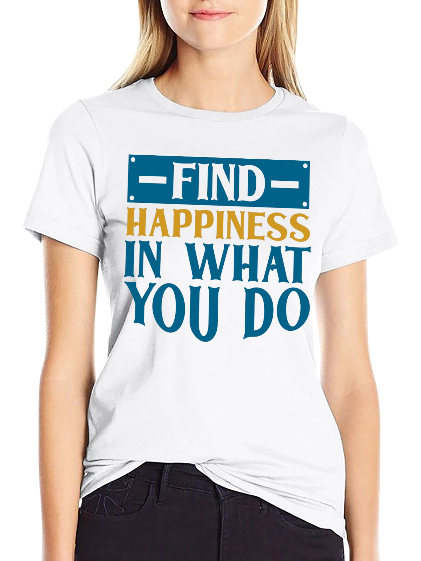 Find Happiness Graphic Tee - Motivational T-Shirt