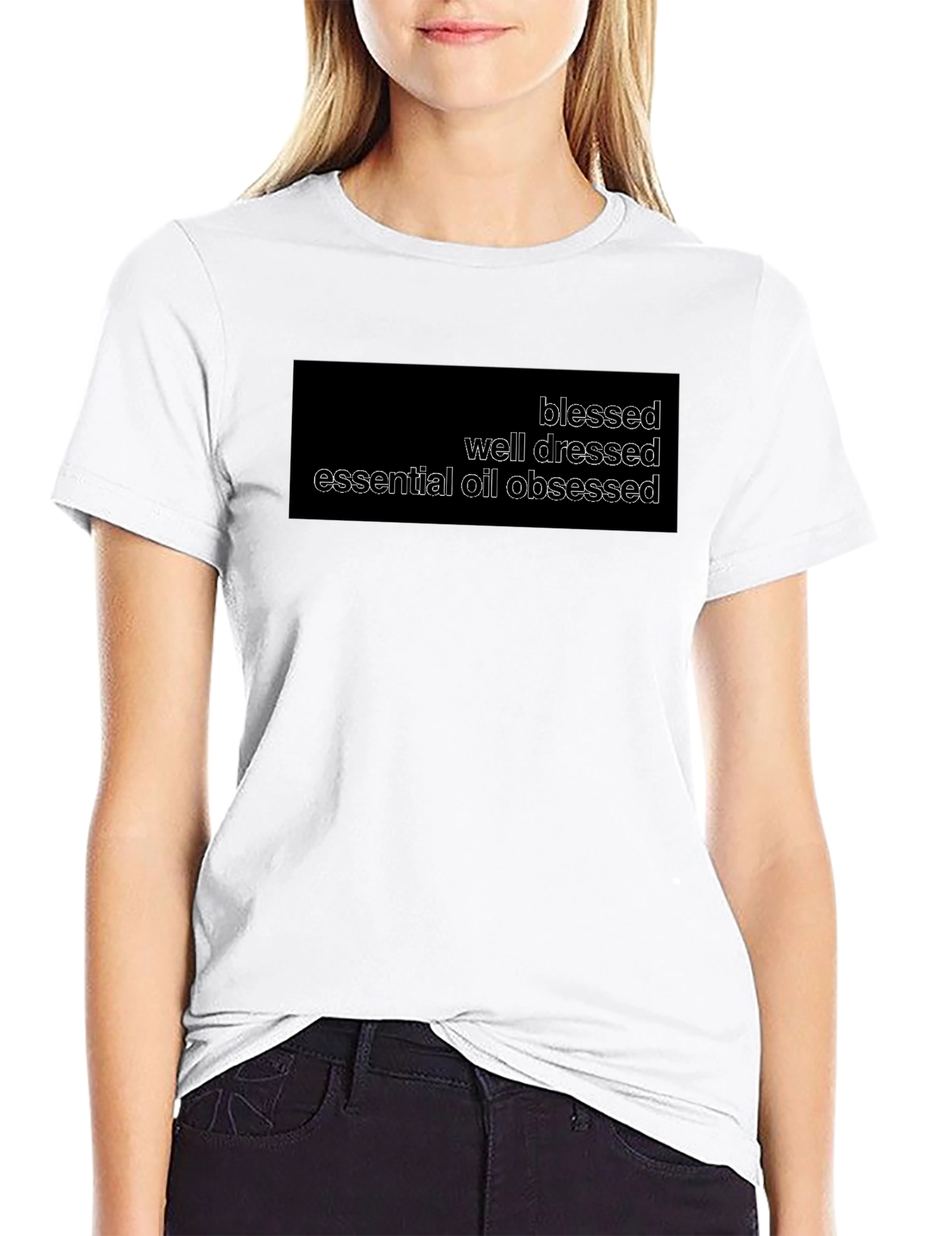 Blessed Well Dressed Essential Oil Obsessed Black T-Shirt