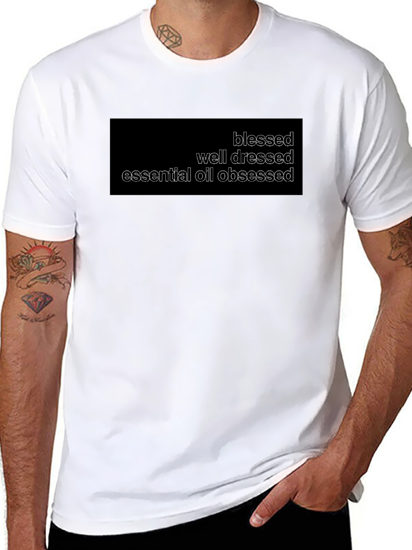 Blessed Well Dressed Essential Oil Obsessed Black T-Shirt