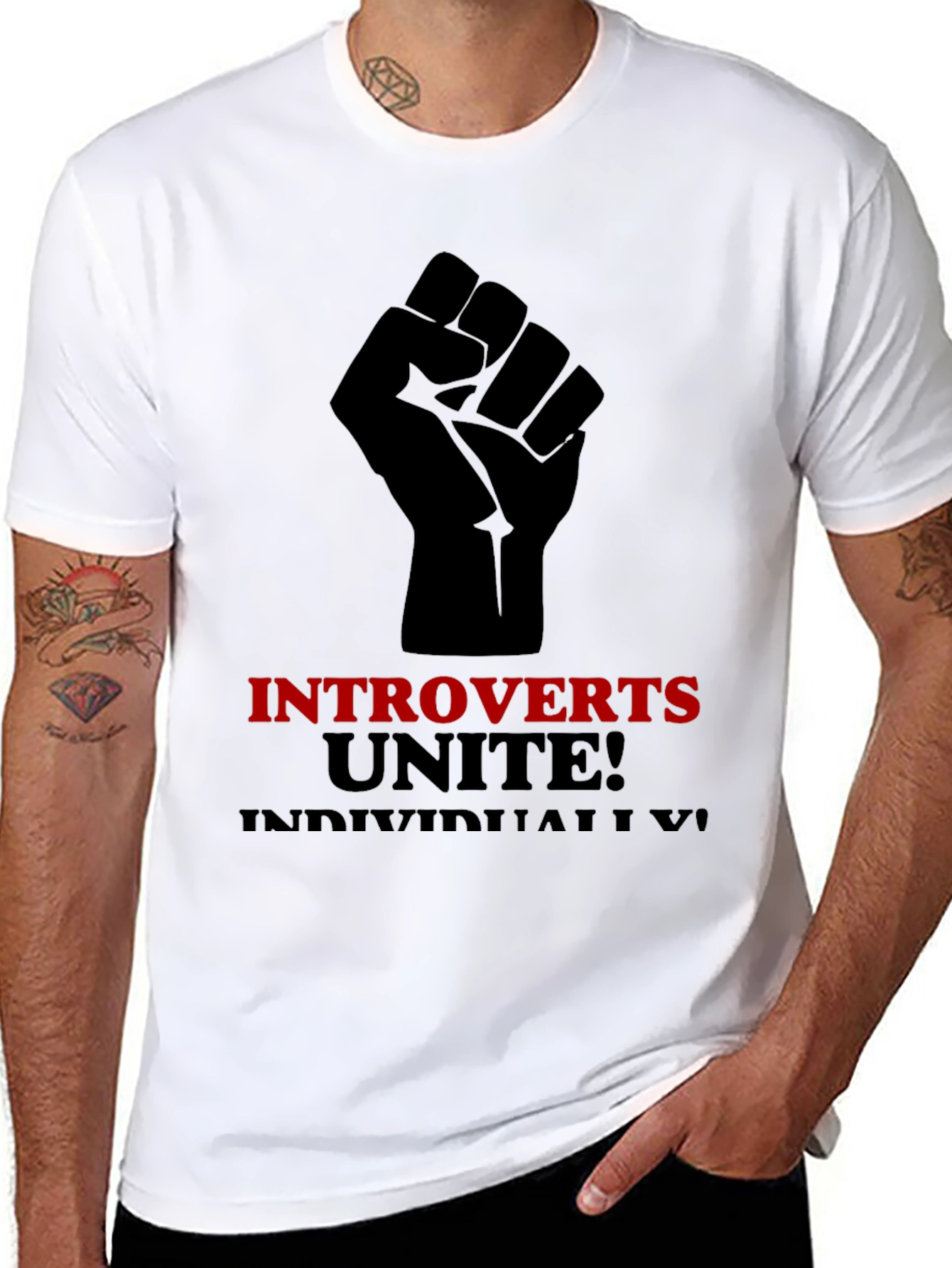 Introverts Unite T-Shirt - Black Graphic Tee