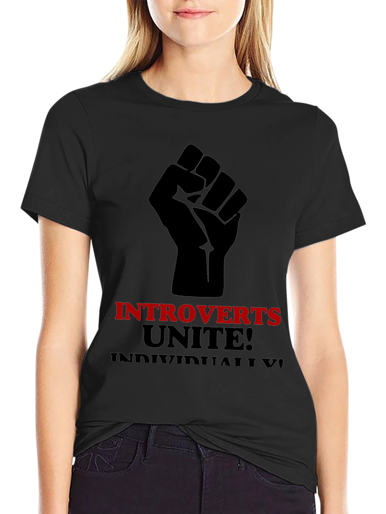 Introverts Unite T-Shirt - Black Graphic Tee