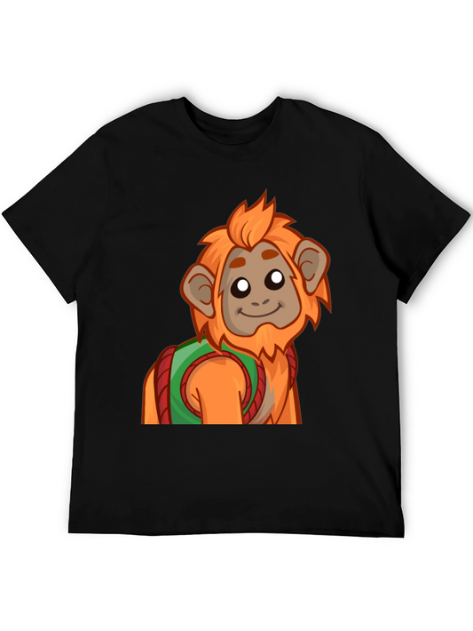 Orange Monkey Cartoon T-Shirt - Cute & Comfy!